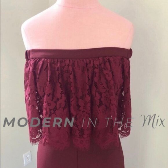 BHLDN Theia Mila Jumpsuit in Wine Size 0 - Picture 4 of 8